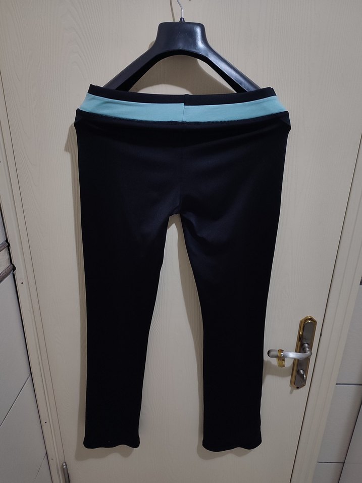 Lacivert Elastik Bel Kadın Spor Tayt - Görsel 4