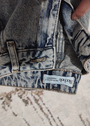 Gri Batik Desenli Bol Kesim Kadın Kot Pantolon - Görsel 5