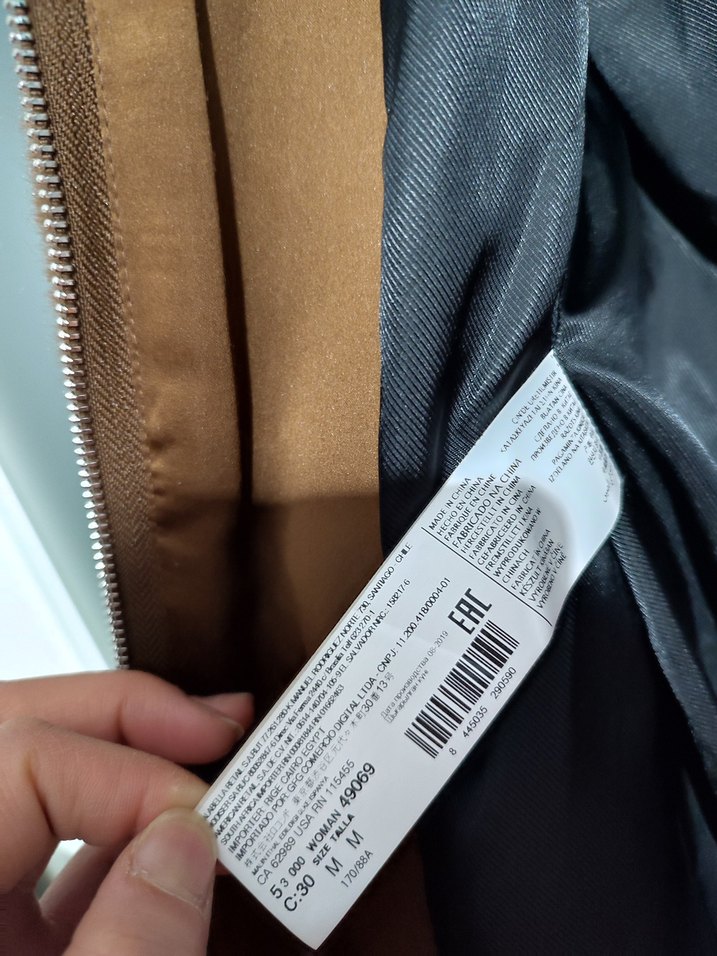 Kahverengi Uzun Kollu Kadın Suni Kürk Mont - Görsel 5