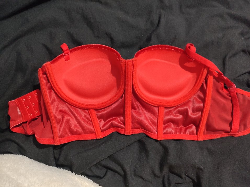 Koyu Kırmızı Gotik Tarz Midi Sütyen - Görsel 2