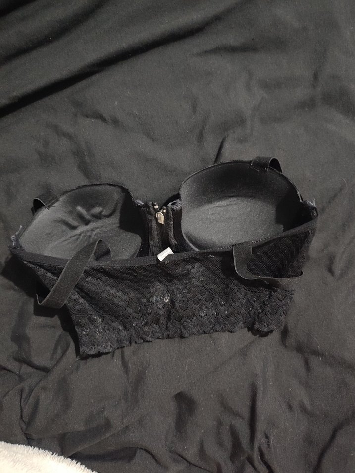 Siyah Gotik Mini Dantel Sütyen - Görsel 2