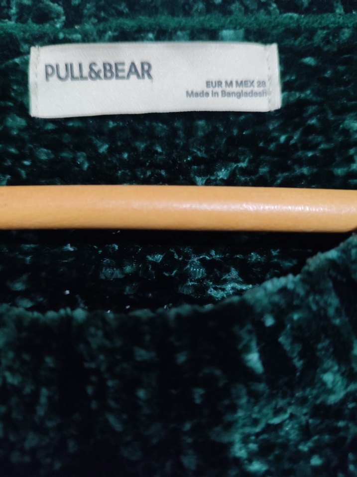 Kadın Yeşil Triko Uzun Kollu Kazak (şönil kumaş) - Görsel 2