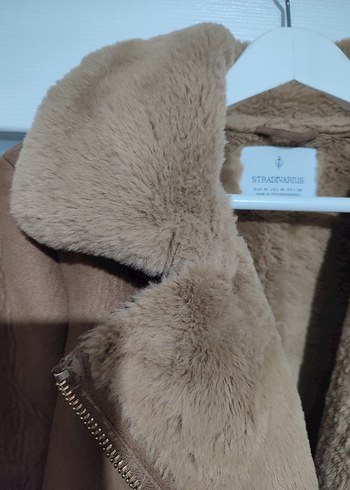 Kürklü Bej Süet Kısa Kadın Ceket - Görsel 2