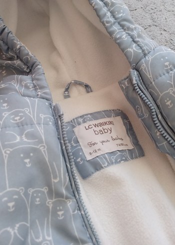 Gri Bebek Erkek Polar Tulum Kapüşonlu - Görsel 6