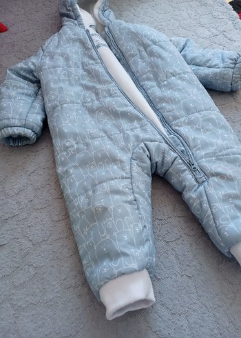 Gri Bebek Erkek Polar Tulum Kapüşonlu - Görsel 4