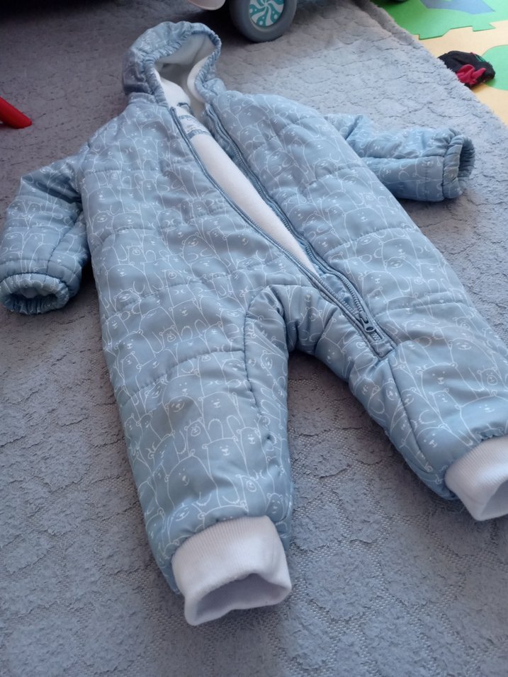 Gri Bebek Erkek Polar Tulum Kapüşonlu - Görsel 3