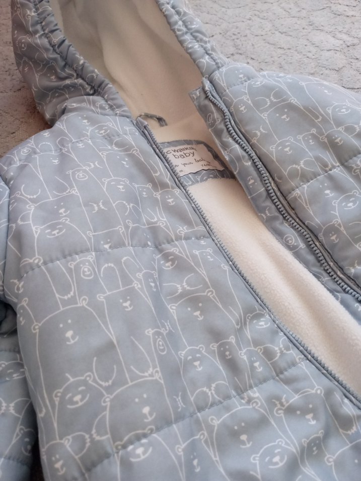 Gri Bebek Erkek Polar Tulum Kapüşonlu - Görsel 5