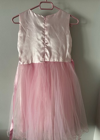 Kız Çocuk Pembe Fırfırlı Kolsuz Elbise - Görsel 2