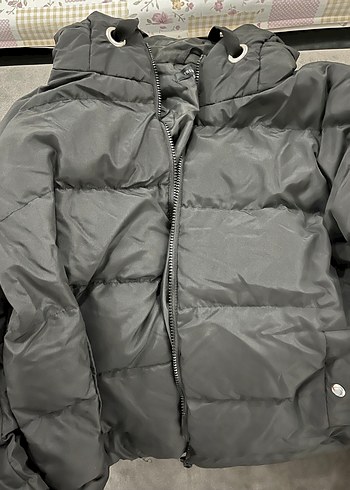 Siyah Kemerli Kadın Kış Montu - Görsel 3