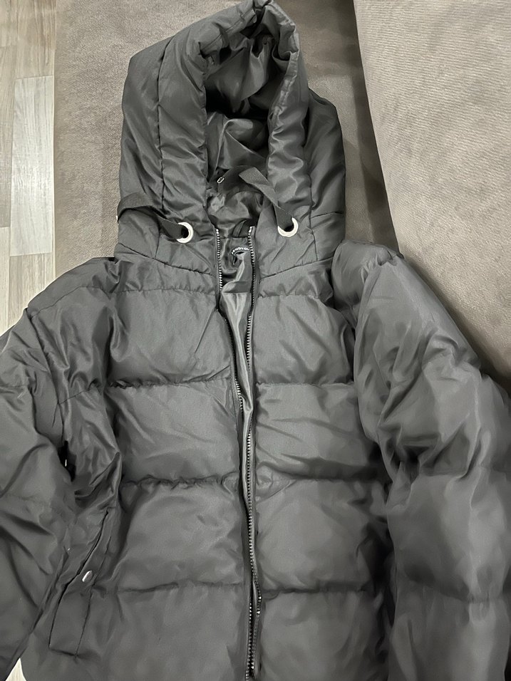 Siyah Kemerli Kadın Kış Montu - Görsel 4