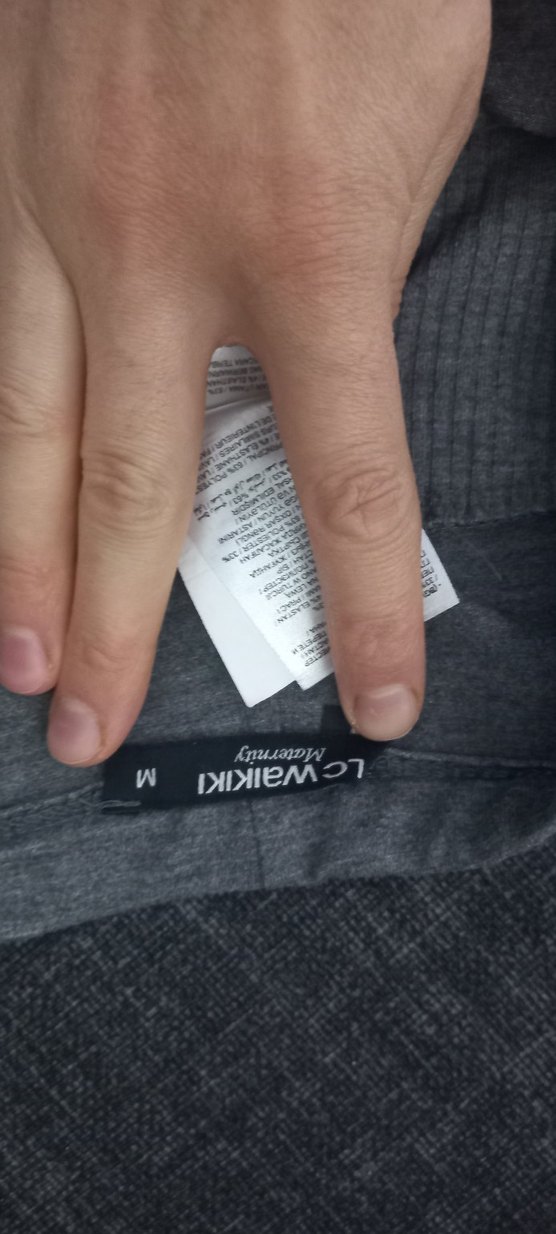 Gri Kadın Midi Kumaş Hamile kapri - Görsel 4