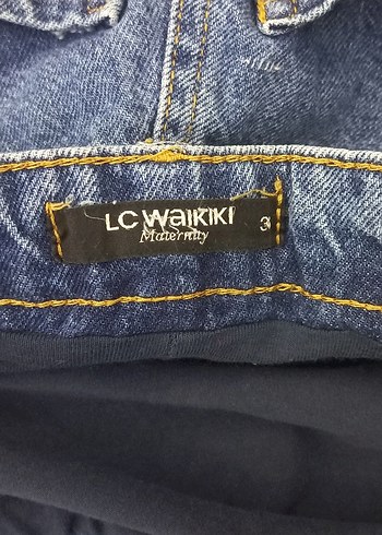 Düğmeli Hamile Kot Şort, Rahat Kesim - Görsel 3