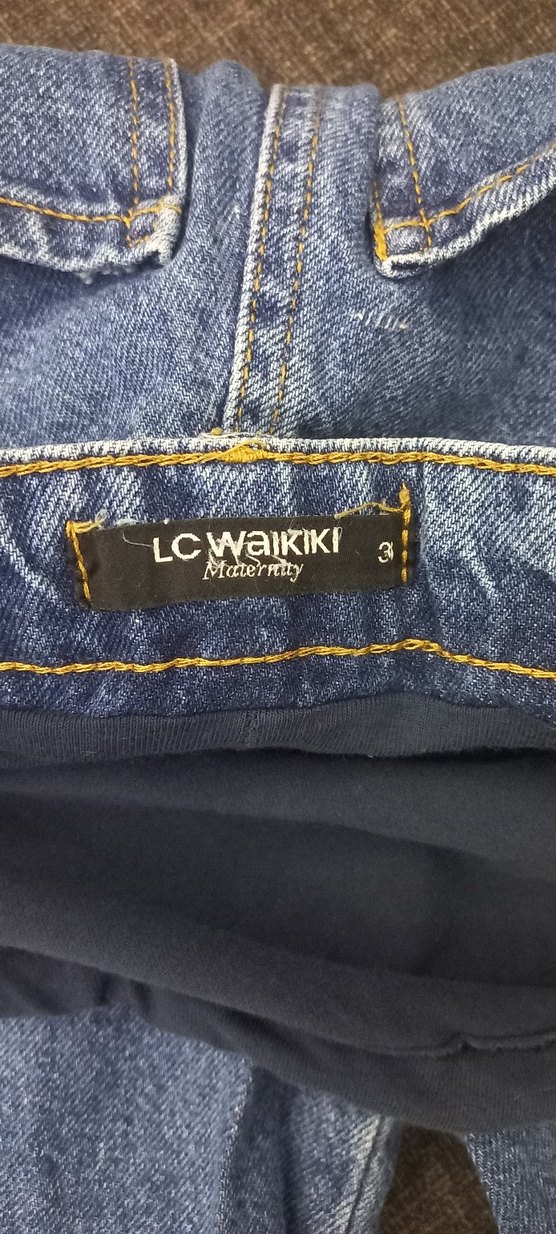 Düğmeli Hamile Kot Şort, Rahat Kesim - Görsel 3