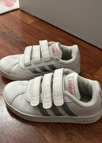 28 Beden Kız Çocuk Beyaz Gri Adidas Sneaker