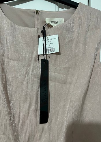 Kemer Detaylı toz pembe Midi Elbise - Görsel 3