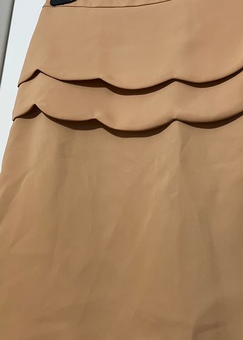 Somon rengi Midi Mini Etek Fırfırlı - Görsel 2