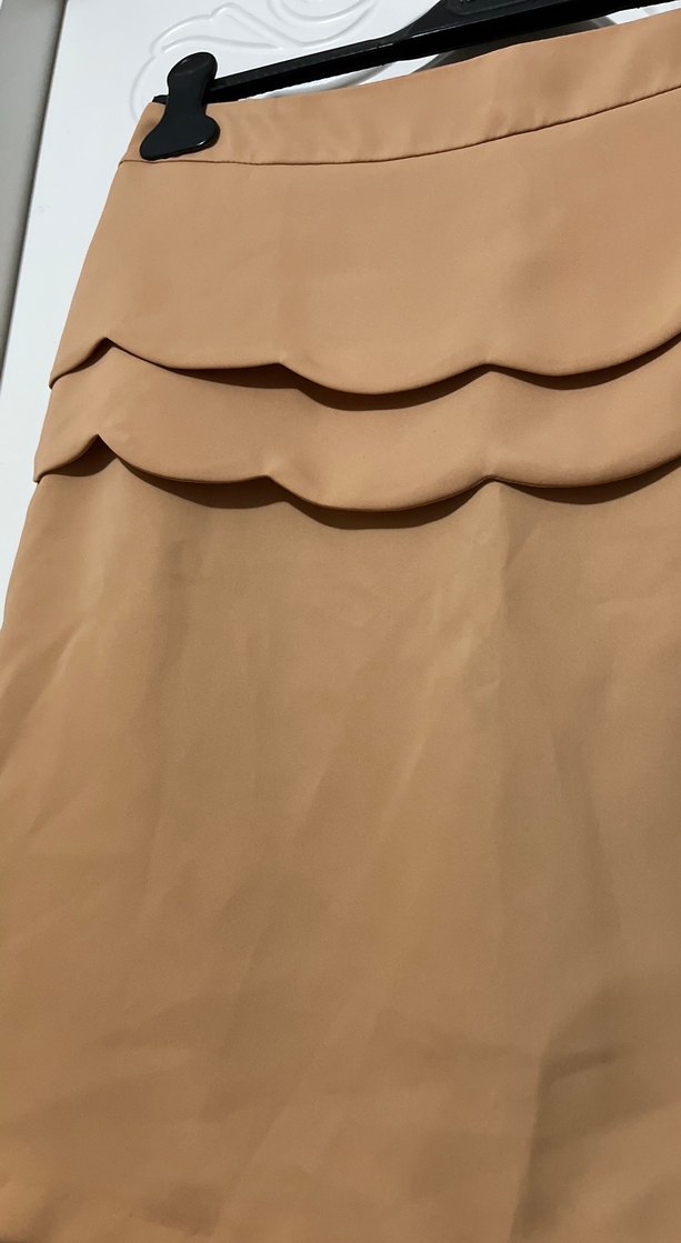 Somon rengi Midi Mini Etek Fırfırlı - Görsel 2