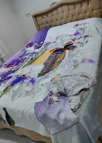 Çok Renkli Baskılı Gri Nevresim Takımı - Görsel 4