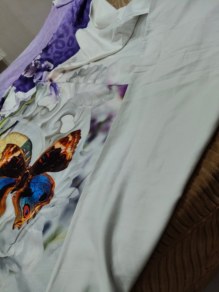 Çok Renkli Baskılı Gri Nevresim Takımı - Görsel 2