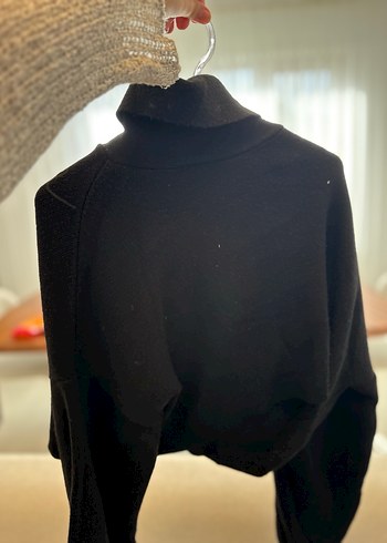 Siyah Balıkçı Yaka İnce Triko Kazak - Görsel 2