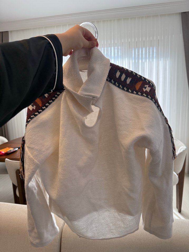 Nakışlı Camel kazak - Görsel 3