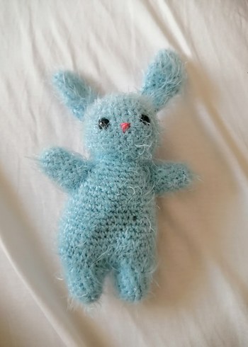 Pastel Mavi Amigurumi Peluş Oyuncak - Görsel 3
