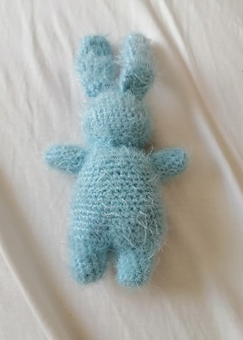 Pastel Mavi Amigurumi Peluş Oyuncak - Görsel 4