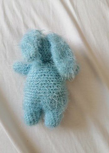 Pastel Mavi Amigurumi Peluş Oyuncak - Görsel 5