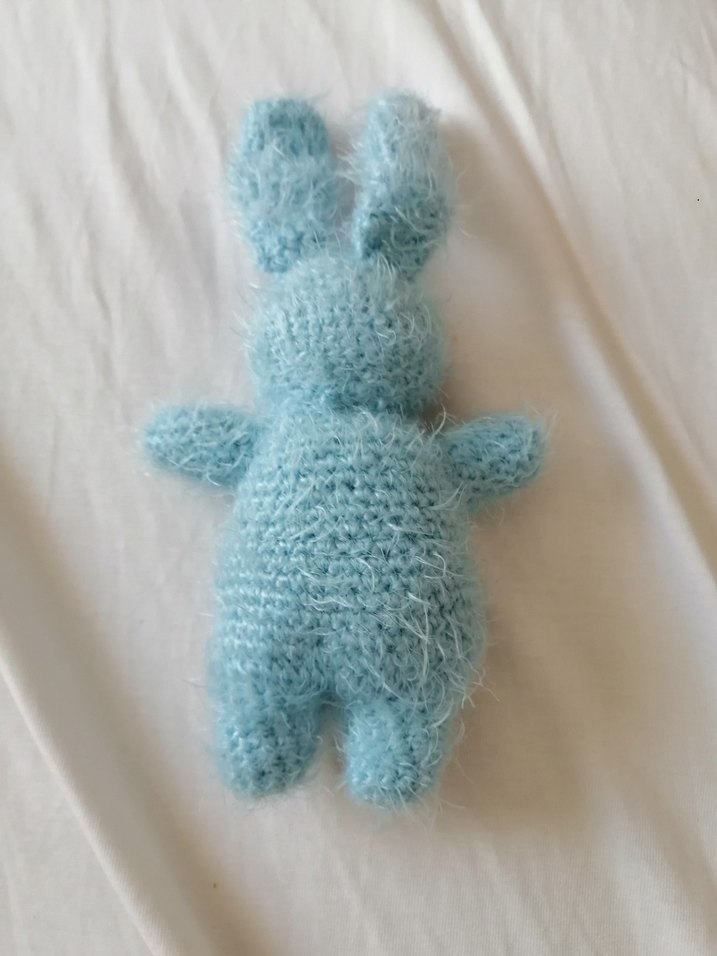 Pastel Mavi Amigurumi Peluş Oyuncak - Görsel 4
