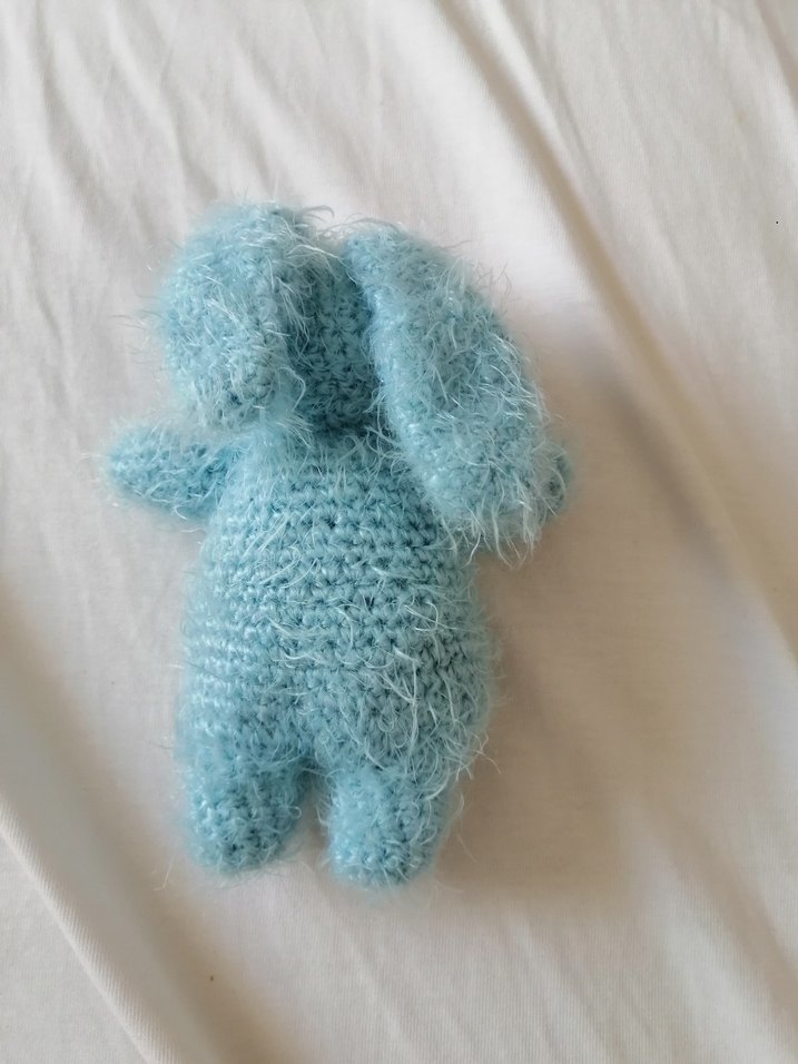 Pastel Mavi Amigurumi Peluş Oyuncak - Görsel 5