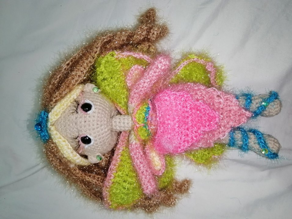 Winx Enchantix Flora Amigurumi Bebek - Görsel 4