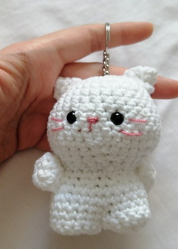9 adet kedi anahtarlık amigurumi - Görsel 15