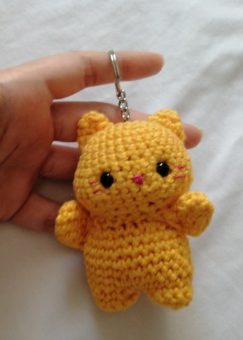 9 adet kedi anahtarlık amigurumi - Görsel 8