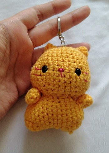 9 adet kedi anahtarlık amigurumi - Görsel 17