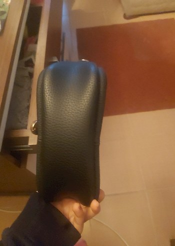 Klasik Siyah Deri Kadın Çanta - Görsel 3