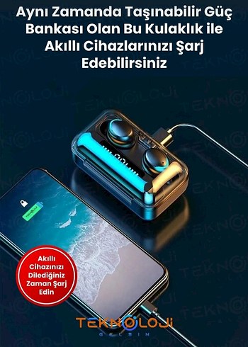 Dokunmatik Yüzeyli Siyah Bluetooth Kulaklık - Görsel 3