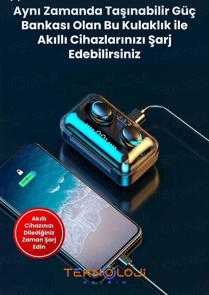 Dokunmatik Yüzeyli Siyah Bluetooth Kulaklık - Görsel 3