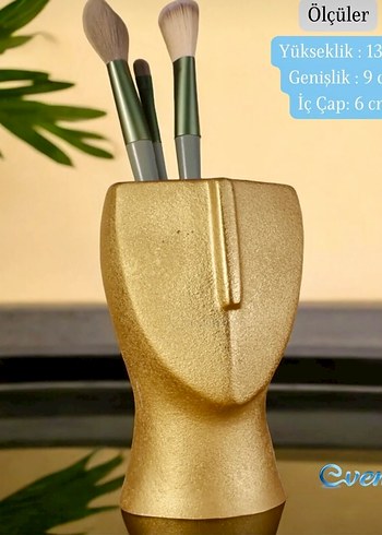 Altın Renkli Makyaj Fırçası Tutucu - Görsel 4