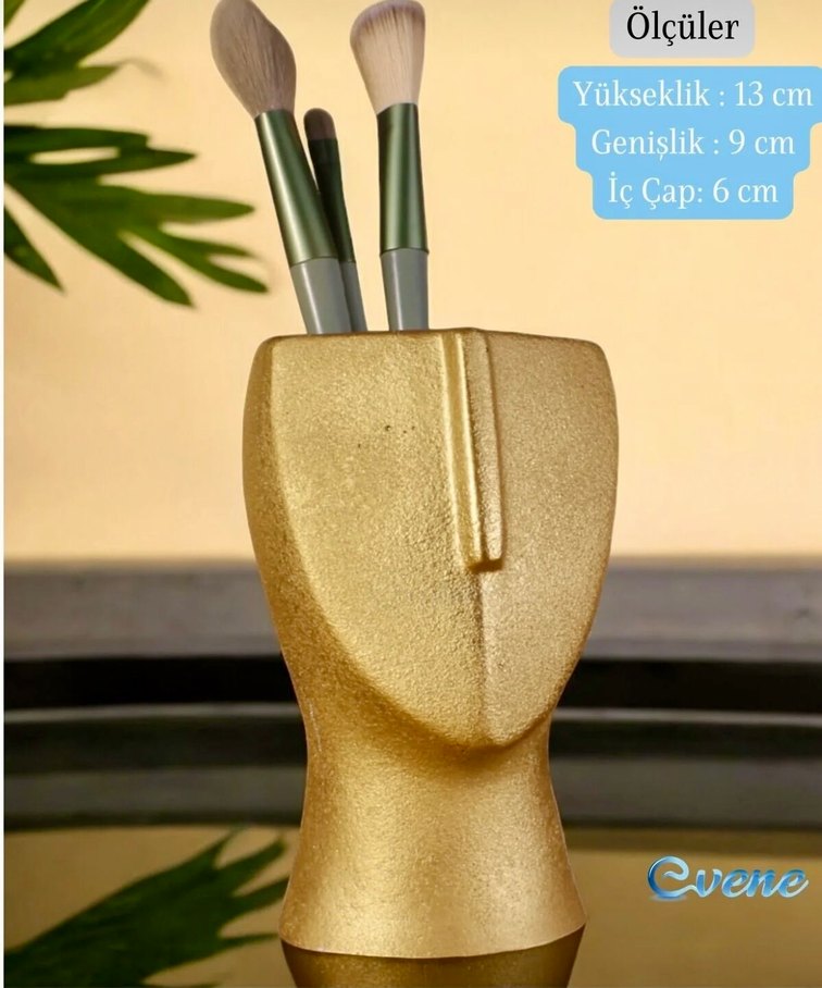Altın Renkli Makyaj Fırçası Tutucu - Görsel 4