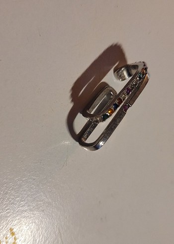 Renkli pırlanta Kıkırdak küpe - Görsel 3