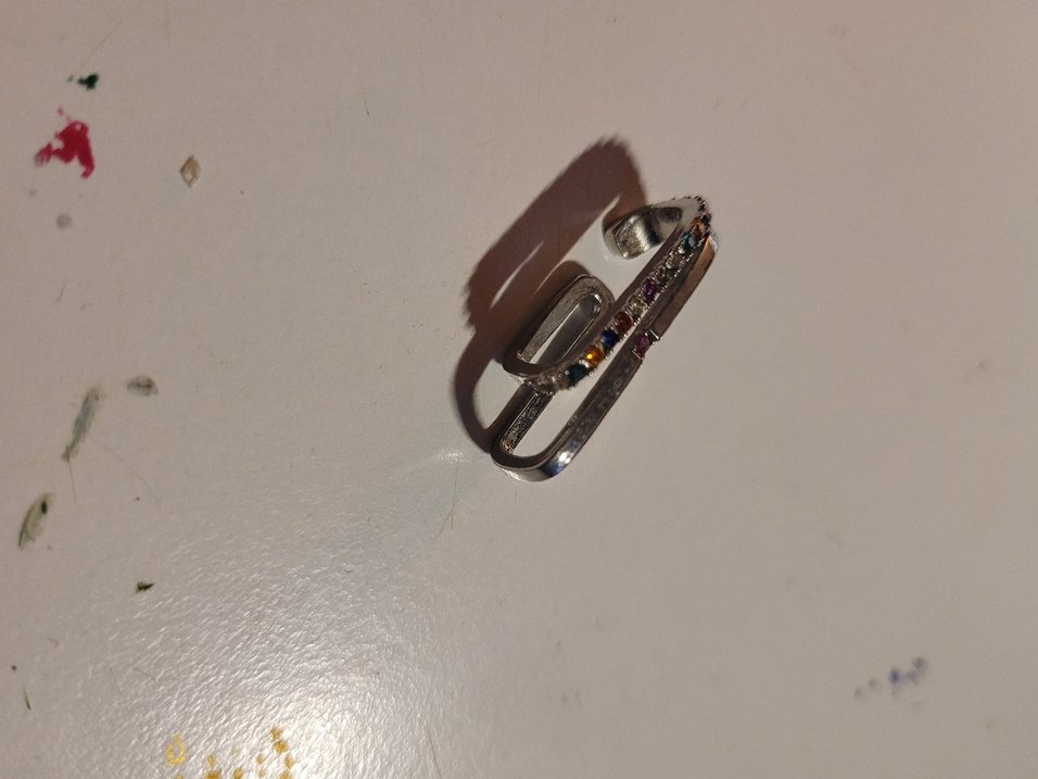 Renkli pırlanta Kıkırdak küpe - Görsel 3