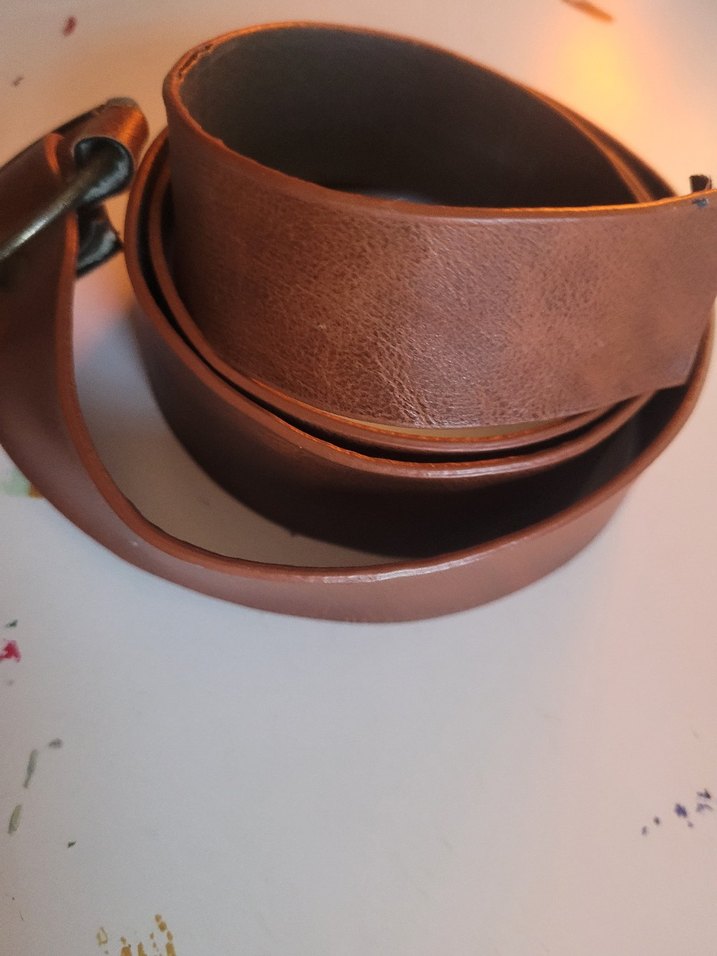 Kahverengi Deri Vintage Kemer - Görsel 2