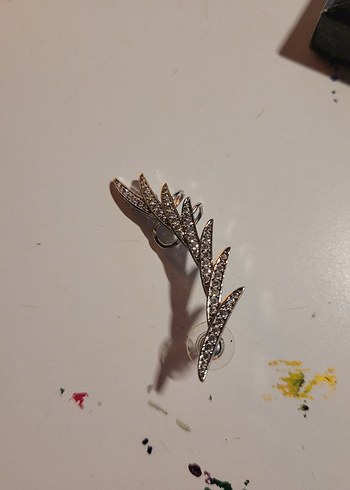 Çelik pırlantali earcuff - Görsel 3