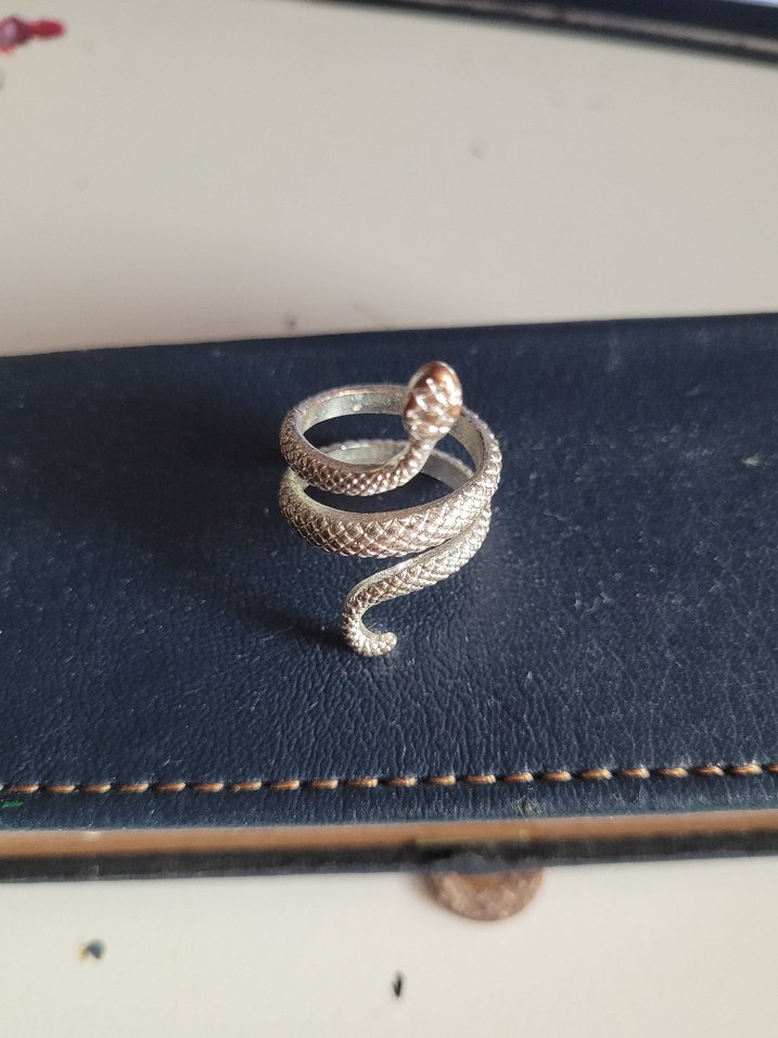 Gri Yılan Şeklinde Yüzük - Görsel 2