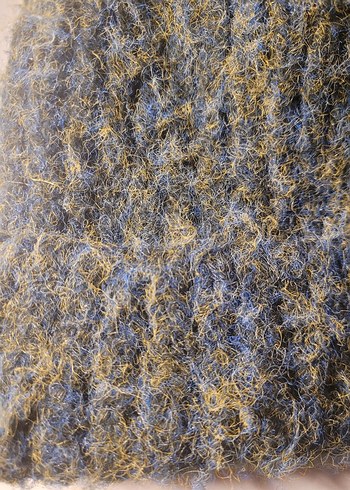 Yeşil Gri Örgü Yün Bere - Görsel 2