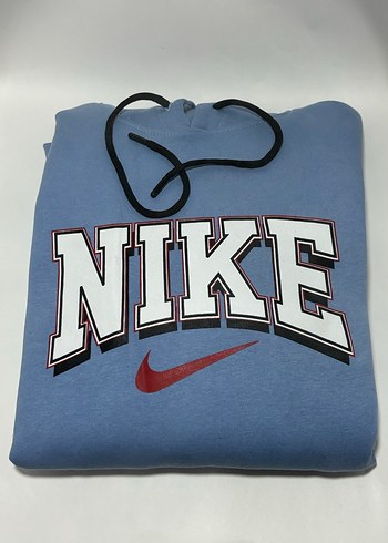 Mavi Baskılı Kapüşonlu Sweatshirt - Görsel 2