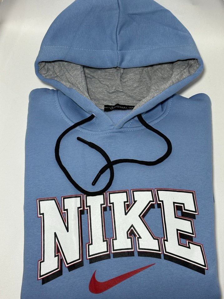 Mavi Baskılı Kapüşonlu Sweatshirt - Görsel 3