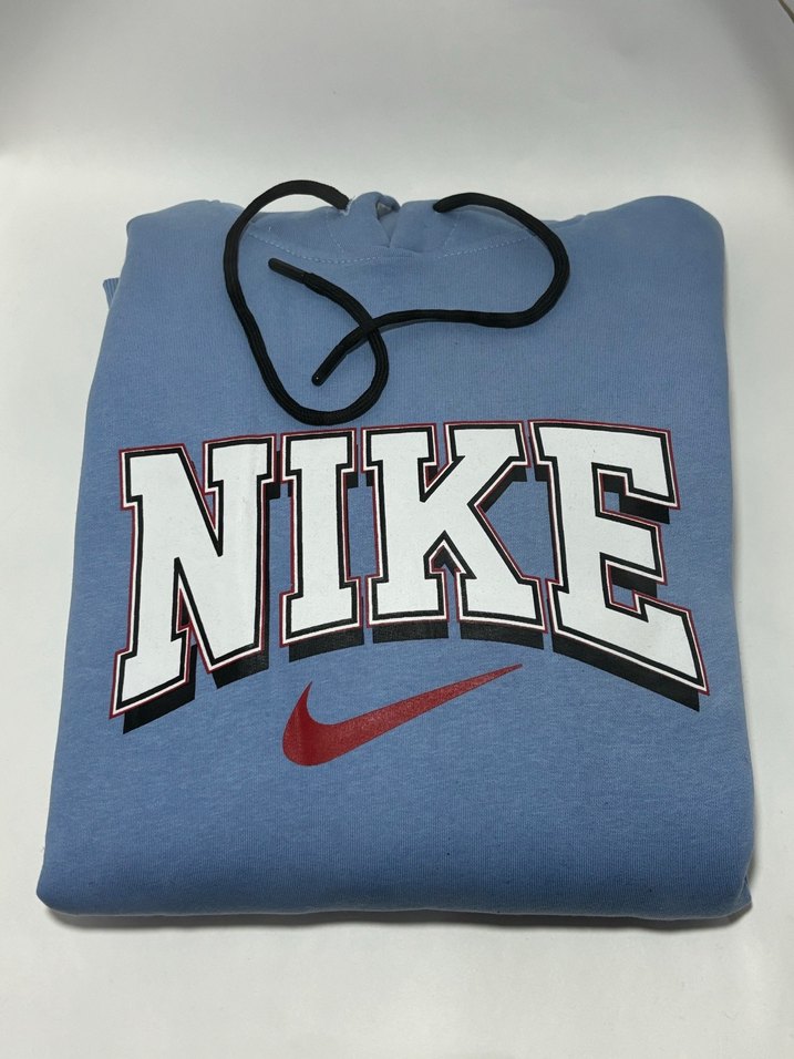 Mavi  Baskılı Kapüşonlu Sweatshirt - Görsel 2