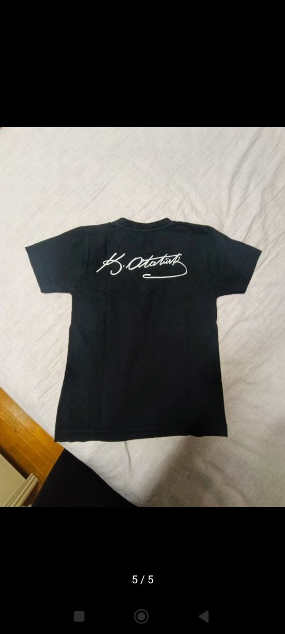 Erkek Siyah Kısa Kollu Baskılı Tişört - Görsel 3