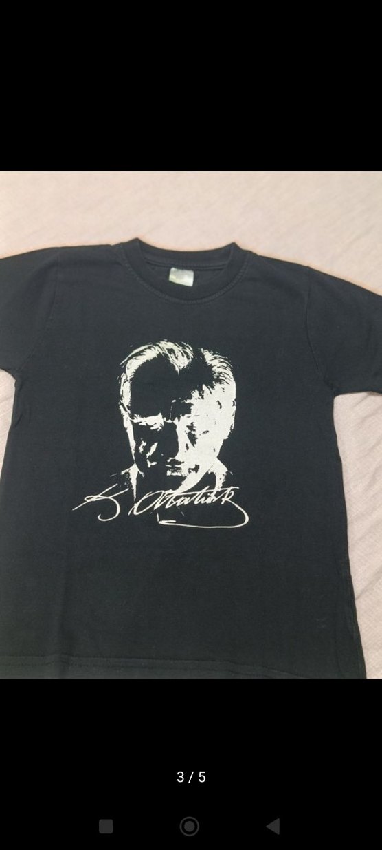 Erkek Siyah Kısa Kollu Baskılı Tişört - Görsel 2